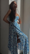 Corset dress MAJOLICA BLUE